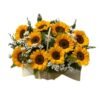 Canasta de 10 girasoles