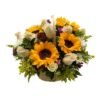 Canasta Floral de 4 Girasoles y 6 Rosas