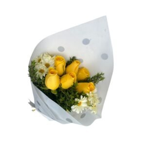 Ramo de 6 rosas amarillas