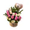 Arreglo de 12 rosas para cumpleaños